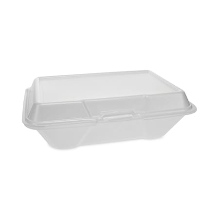 Pactiv Foam Hinged Lid Containers, 1 Tab Lock No 205 Utility, 1-Cmp, Wht, PK150 YTH102050001